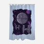 Pixel Death Star-none polyester shower curtain-danielmorris1993