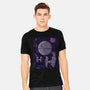 Pixel Death Star-mens heavyweight tee-danielmorris1993