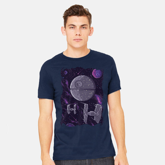 Pixel Death Star-mens heavyweight tee-danielmorris1993