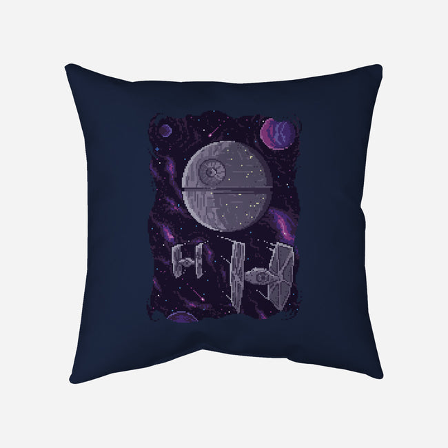 Pixel Death Star-none removable cover w insert throw pillow-danielmorris1993
