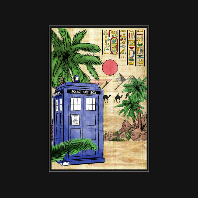 Tardis In Egypt-womens fitted tee-DrMonekers