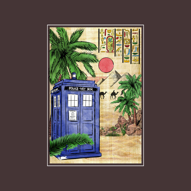 Tardis In Egypt-none stretched canvas-DrMonekers