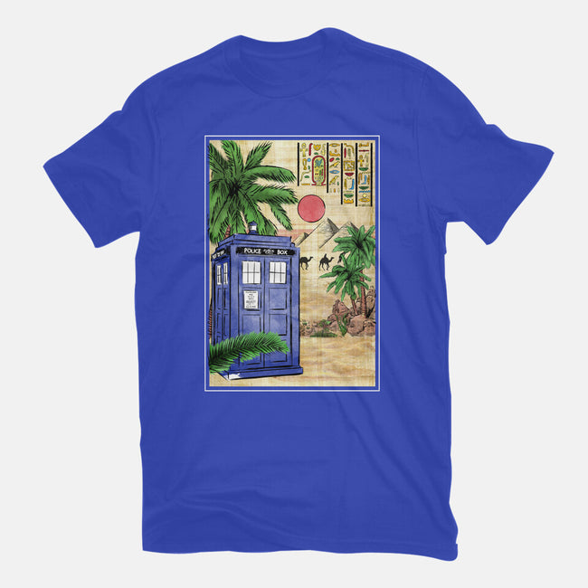 Tardis In Egypt-womens fitted tee-DrMonekers
