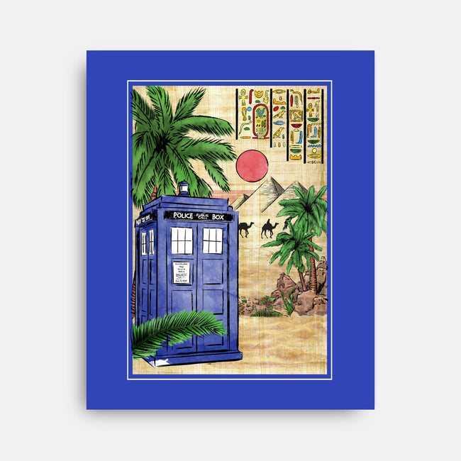 Tardis In Egypt-none stretched canvas-DrMonekers