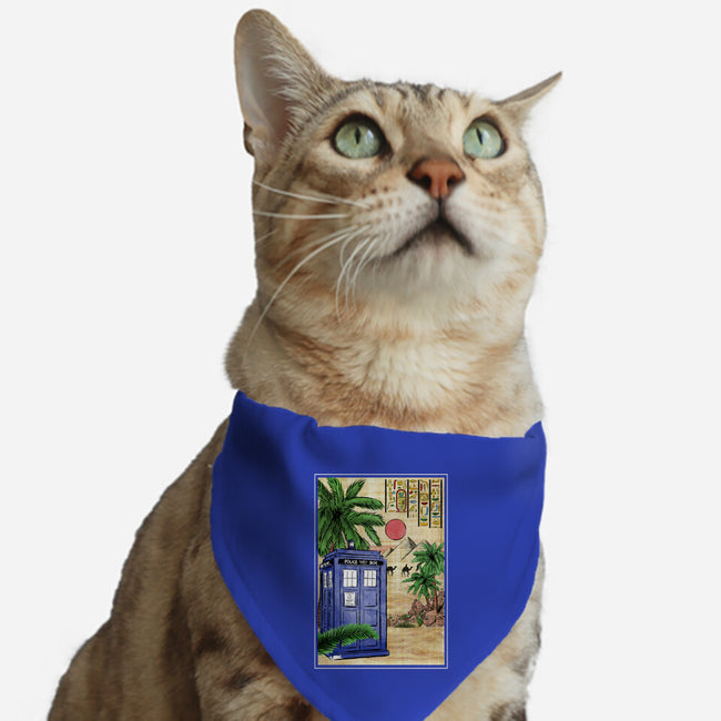 Tardis In Egypt-cat adjustable pet collar-DrMonekers