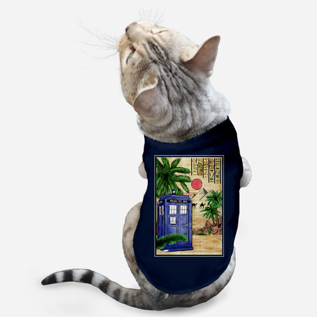 Tardis In Egypt-cat basic pet tank-DrMonekers