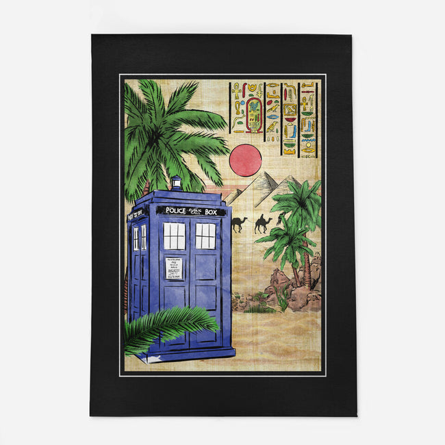Tardis In Egypt-none outdoor rug-DrMonekers