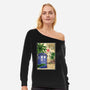 Tardis In Egypt-womens off shoulder sweatshirt-DrMonekers