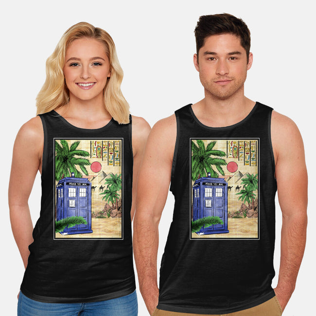 Tardis In Egypt-unisex basic tank-DrMonekers