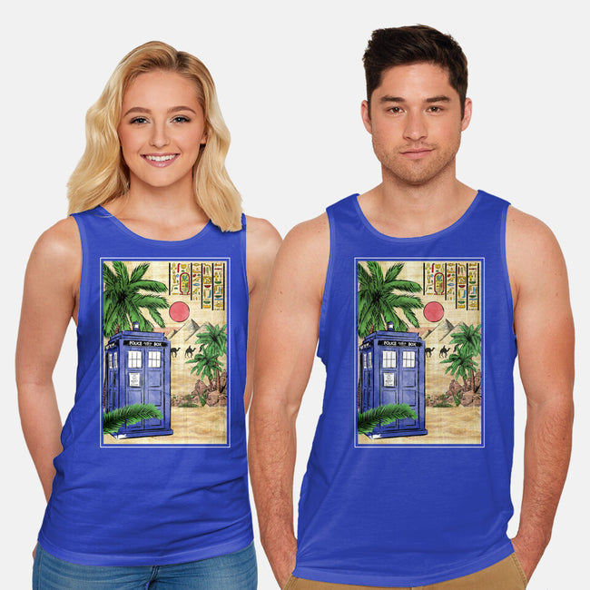 Tardis In Egypt-unisex basic tank-DrMonekers