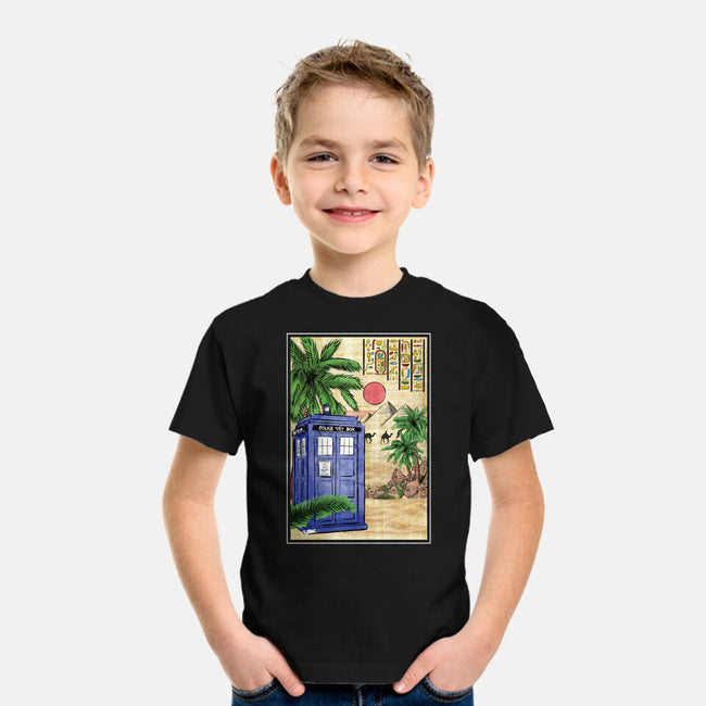 Tardis In Egypt-youth basic tee-DrMonekers
