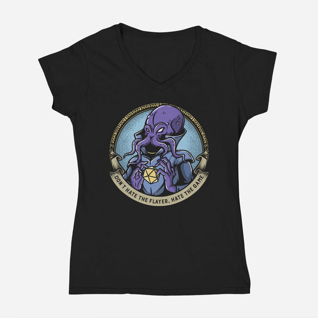 Don't Hate The Flayer-womens v-neck tee-ShirtGoblin