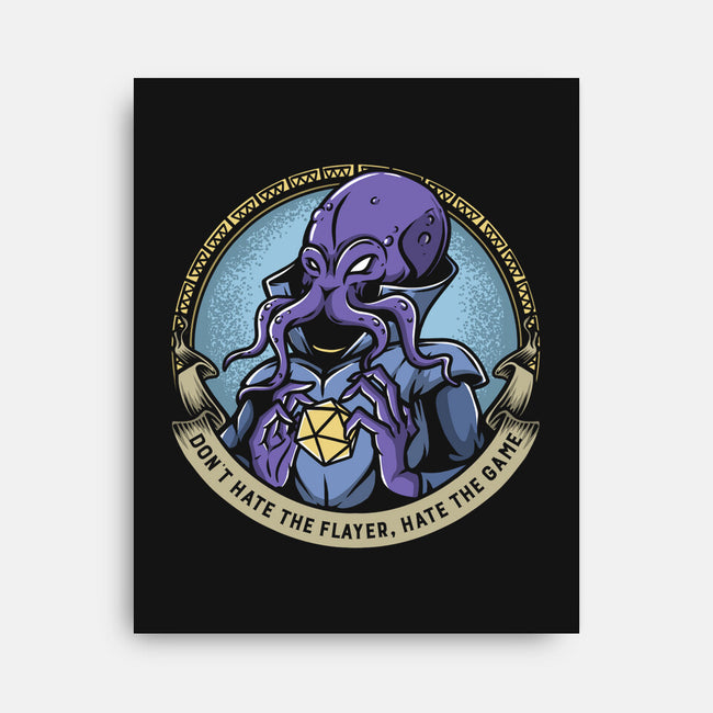 Don't Hate The Flayer-none stretched canvas-ShirtGoblin