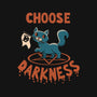 Cat Chooses Darkness-none stretched canvas-tobefonseca