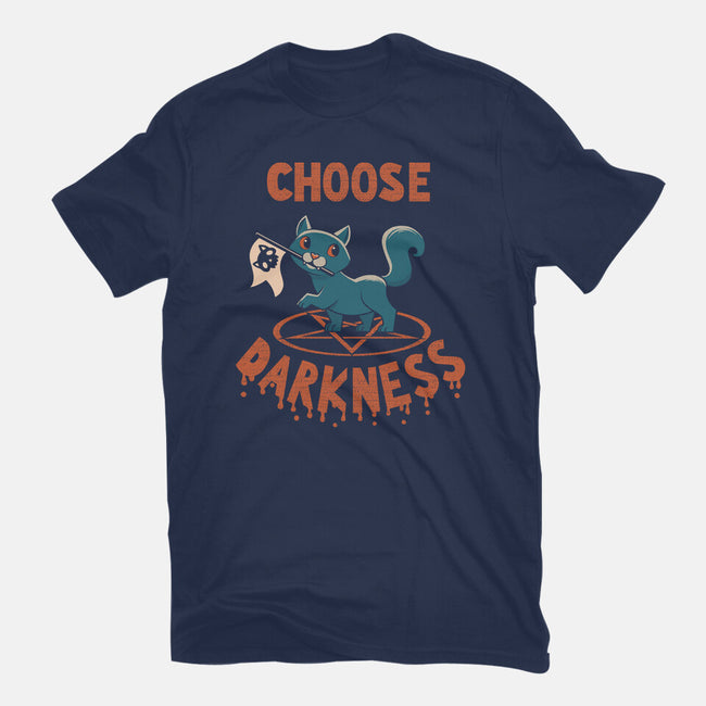 Cat Chooses Darkness-womens fitted tee-tobefonseca