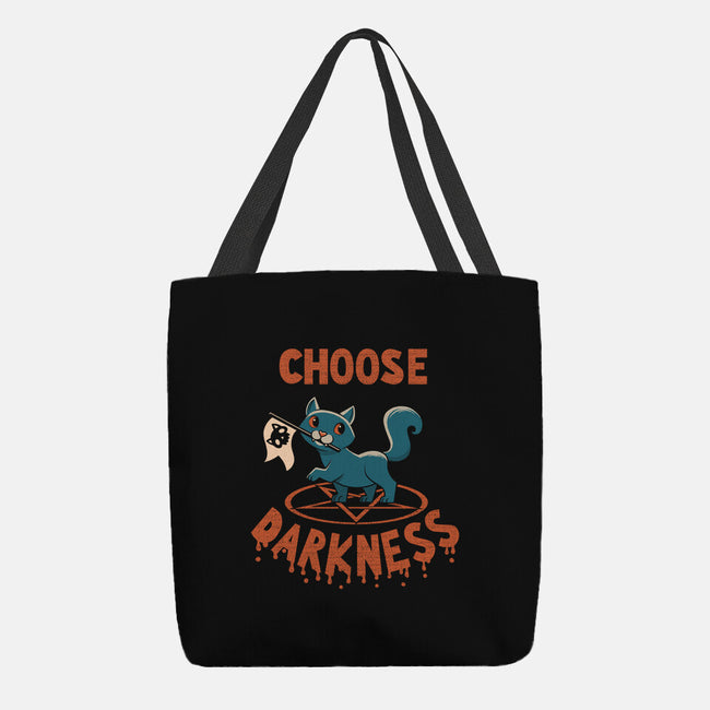 Cat Chooses Darkness-none basic tote bag-tobefonseca