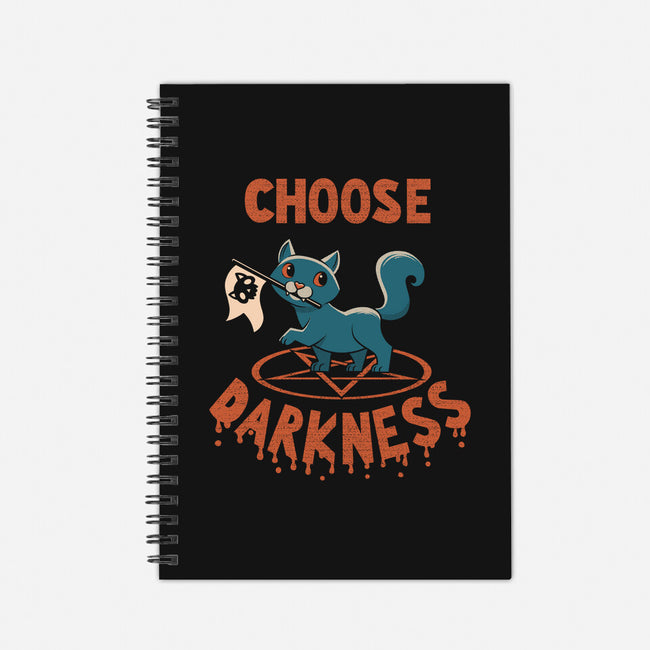 Cat Chooses Darkness-none dot grid notebook-tobefonseca