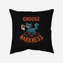 Cat Chooses Darkness-none removable cover throw pillow-tobefonseca