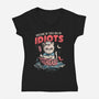 Sea Of Idiots-womens v-neck tee-eduely