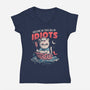 Sea Of Idiots-womens v-neck tee-eduely