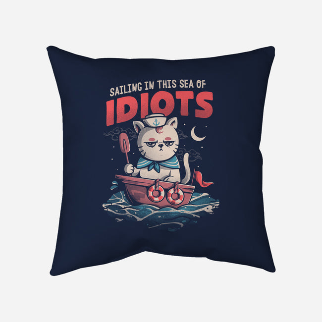 Sea Of Idiots-none removable cover throw pillow-eduely