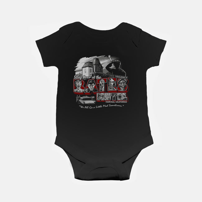 Stay At The Bates-baby basic onesie-goodidearyan