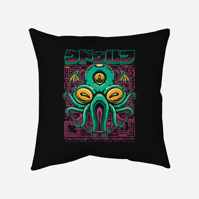 Cthulhu Fhtagn-none removable cover throw pillow-StudioM6