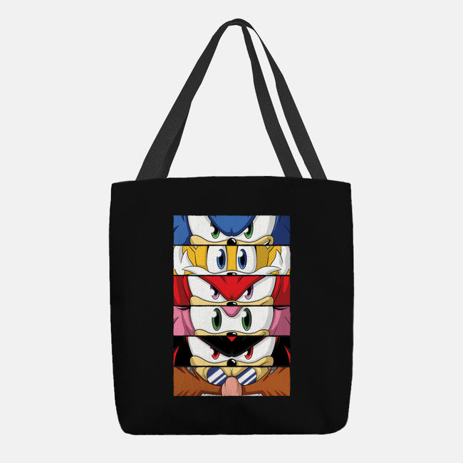 Sonic Eyes-none basic tote bag-danielmorris1993