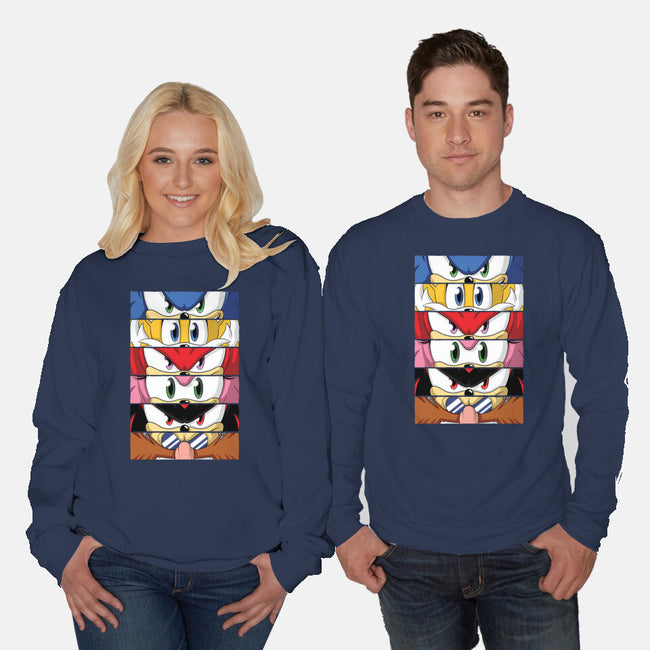 Sonic Eyes-unisex crew neck sweatshirt-danielmorris1993