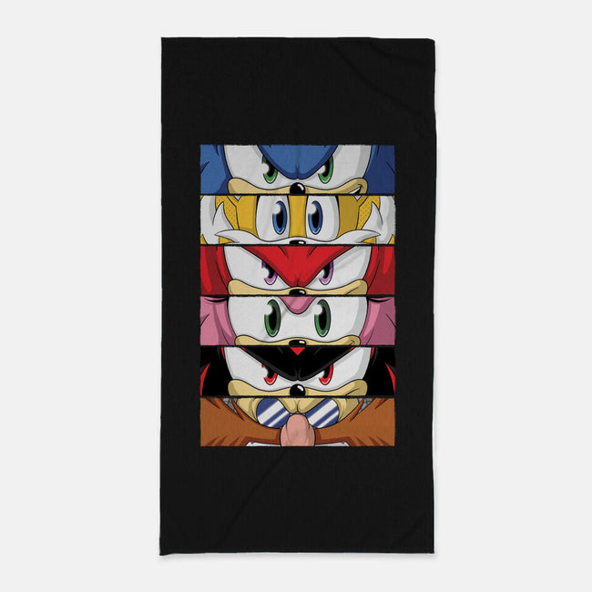 Sonic Eyes-none beach towel-danielmorris1993