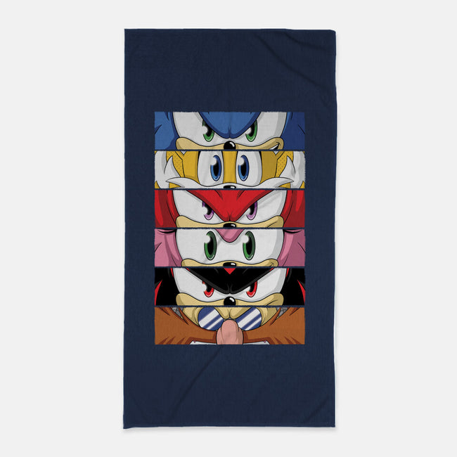 Sonic Eyes-none beach towel-danielmorris1993