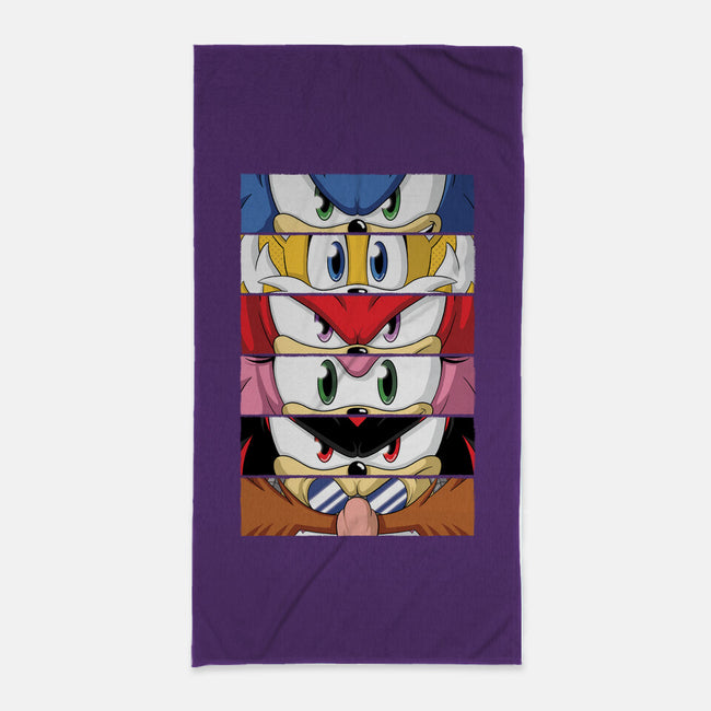 Sonic Eyes-none beach towel-danielmorris1993