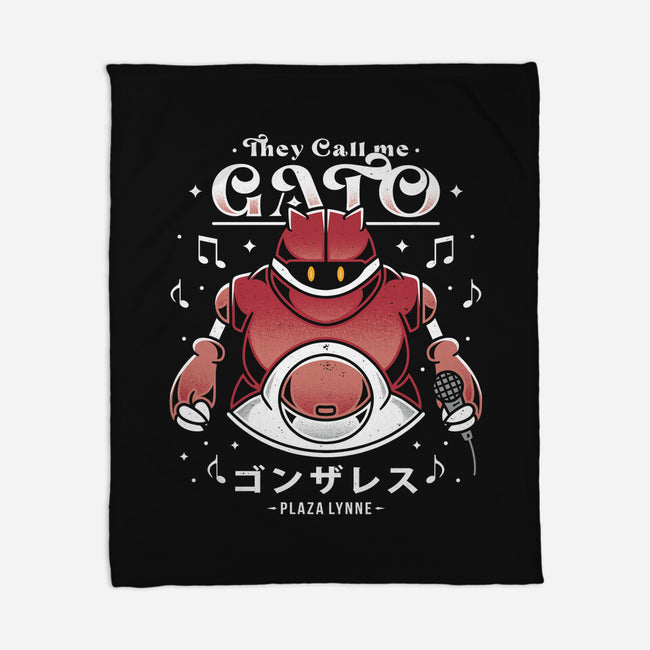Gato-none fleece blanket-Alundrart