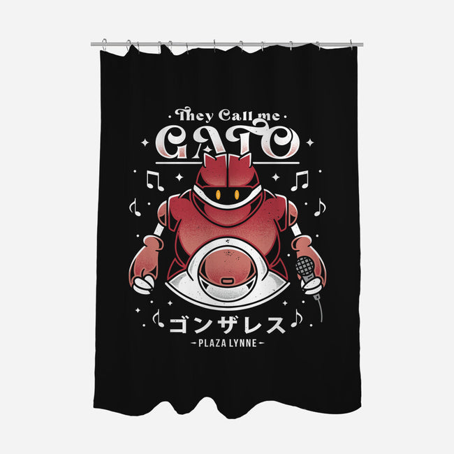 Gato-none polyester shower curtain-Alundrart