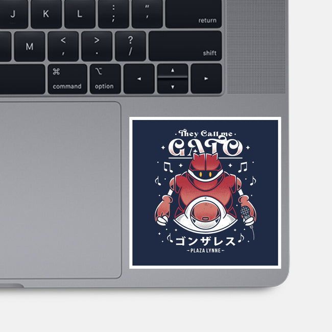 Gato-none glossy sticker-Alundrart