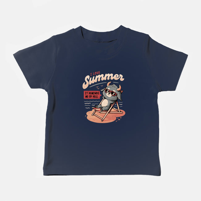 I Love Summer Hell-baby basic tee-eduely