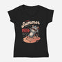 I Love Summer Hell-womens v-neck tee-eduely