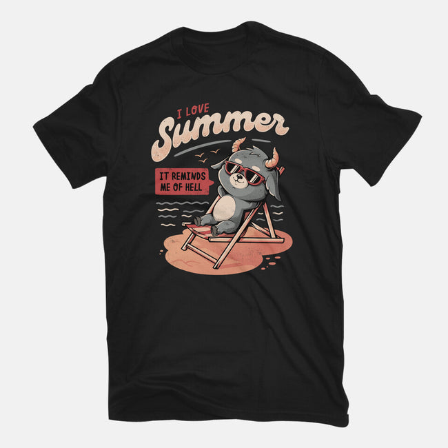 I Love Summer Hell-womens basic tee-eduely