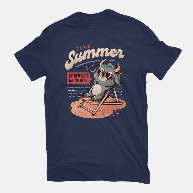 I Love Summer Hell-mens premium tee-eduely