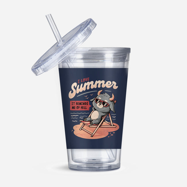 I Love Summer Hell-none acrylic tumbler drinkware-eduely