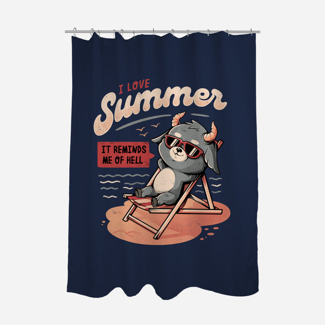 I Love Summer Hell-none polyester shower curtain-eduely