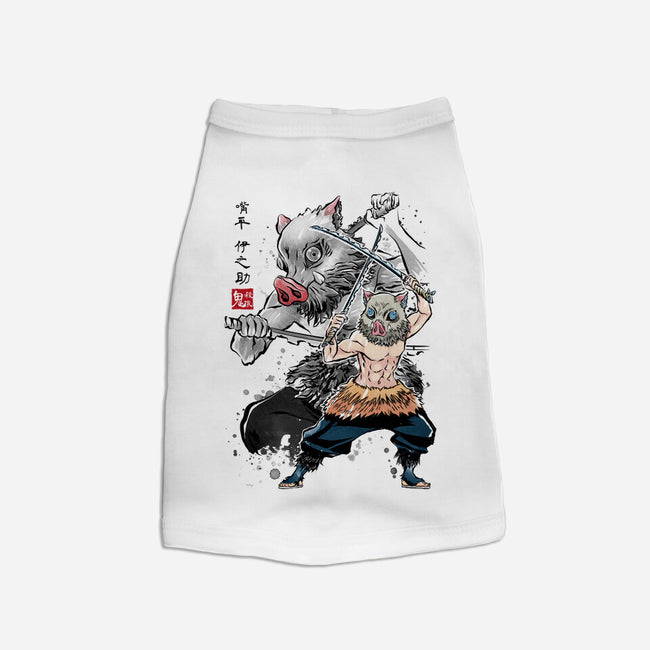 Slayer Inosuke Sumi-E-dog basic pet tank-DrMonekers