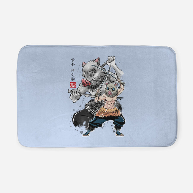 Slayer Inosuke Sumi-E-none memory foam bath mat-DrMonekers