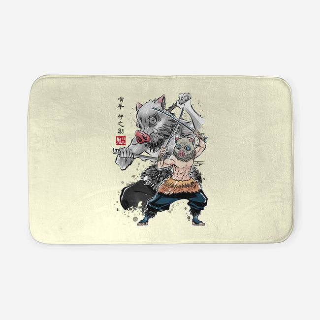 Slayer Inosuke Sumi-E-none memory foam bath mat-DrMonekers