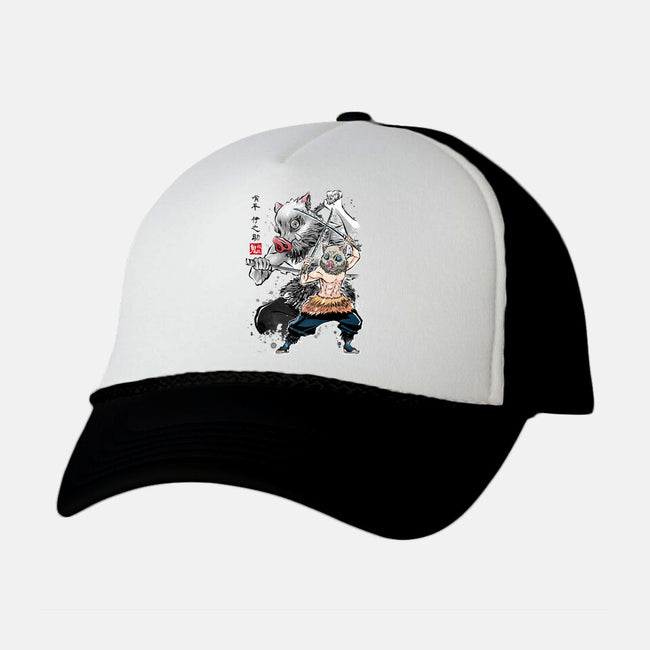 Slayer Inosuke Sumi-E-unisex trucker hat-DrMonekers