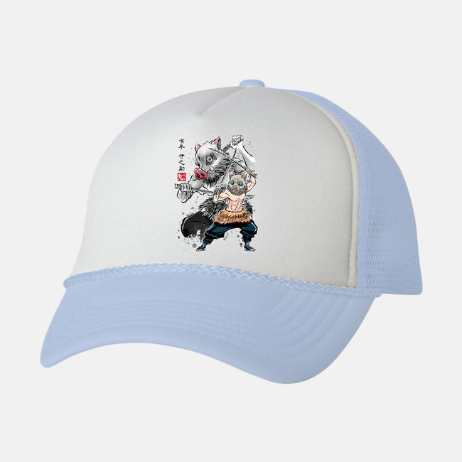 Slayer Inosuke Sumi-E-unisex trucker hat-DrMonekers