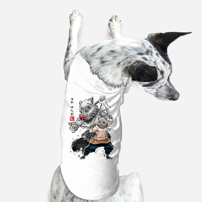 Slayer Inosuke Sumi-E-dog basic pet tank-DrMonekers