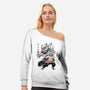 Slayer Inosuke Sumi-E-womens off shoulder sweatshirt-DrMonekers