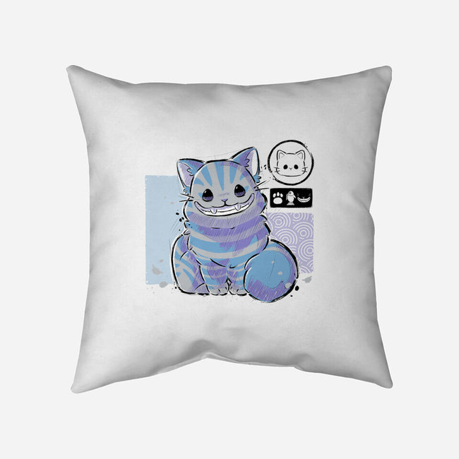 Cute Cheshire-none removable cover w insert throw pillow-xMorfina