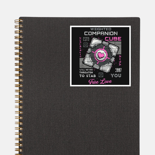 Companion Cube-none glossy sticker-Logozaste